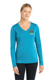 Ladies Long Sleeve Polyester V Neck