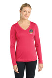Ladies Long Sleeve Polyester V Neck