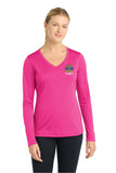 Ladies Long Sleeve Polyester V Neck