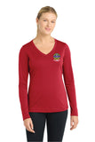 Ladies Long Sleeve Polyester V Neck