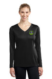 Ladies Long Sleeve Polyester V Neck