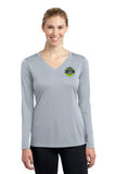 Ladies Long Sleeve Polyester V Neck