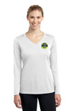 Ladies Long Sleeve Polyester V Neck